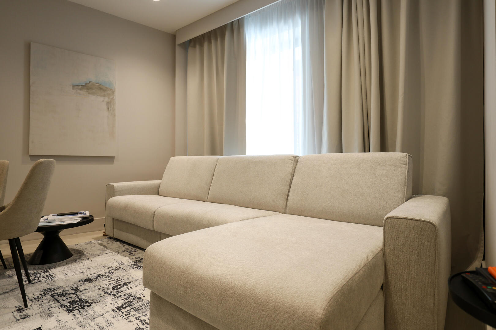 Main Living Area with Windows Open and luxury Sofa (bed)